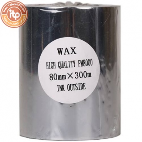 ریبون پرینتر لیبل زن NP مدل Wax 80mm x 300m